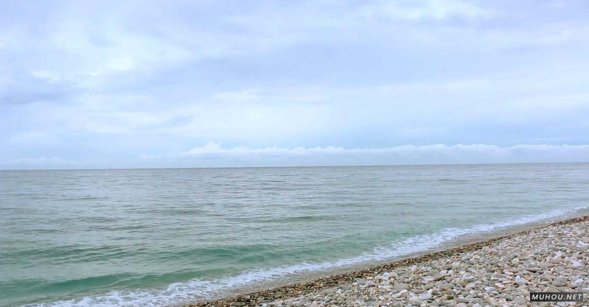 855752海边的海水沙滩鹅卵石实拍cc0视频素材