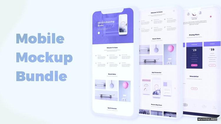 AE模板|iphoneX移动端手机APP网站宣传包装视频模板#Mobile Mockup Bundle插图 AE模板|iphoneX移动端手机APP网站宣传包装视频模板#Mobile Mockup Bundle插图