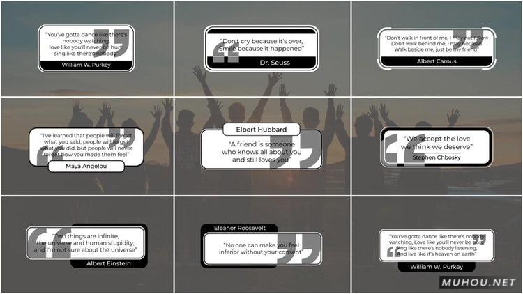 AE模板|9套引用标题V2动画AE模板#Quote Titles V2插图 AE模板|9套引用标题V2动画AE模板#Quote Titles V2插图