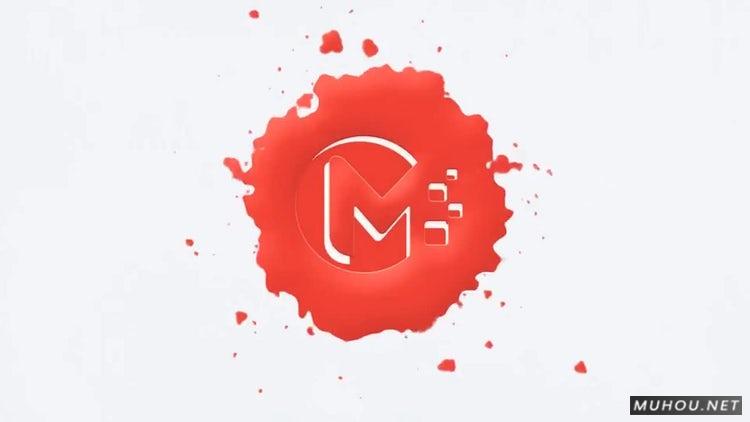 AE模板|滴漆溅射logo标志视频模板#Paint Drops Logo