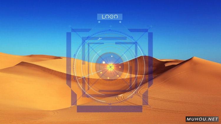 AE模板|Falcon HUDLOGO标志三维全息logo视频模板#Falcon HUD Logo Reveal 08