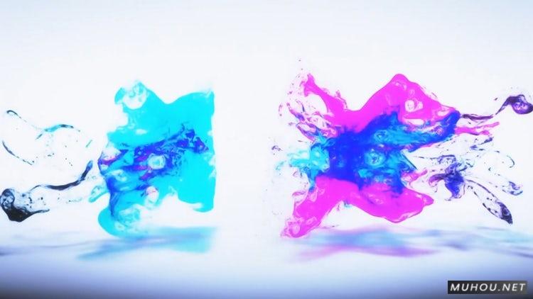 AE模板|彩色喷溅水墨撞击logo标志视频模板#Colorful Splash Logo Reveal