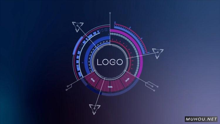 AE模板|Falcon HUDLOGO标志显示科技全息投影logo视频模板#Falcon HUD Logo Reveal 05