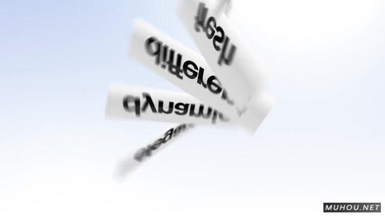 AE模板|旋转文字LOGO标志显示logo视频素材下载#Rotating Words Logo Reveal