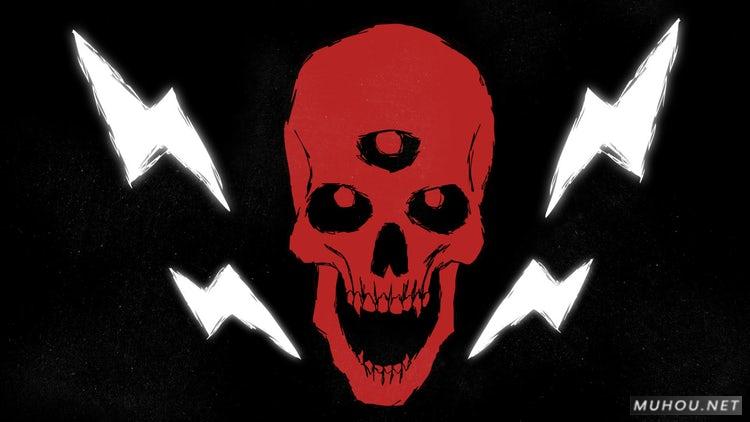 AE模板|头骨标志片头logo恐怖片头视频模板#Skull Logo Opener插图 AE模板|头骨标志片头logo恐怖片头视频模板#Skull Logo Opener插图