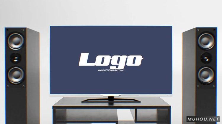 AE模板|电视机logo标志三维视频模板下载#TV Logo