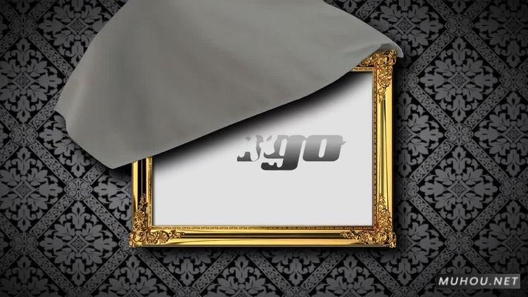 PR模板|相框画布画展幕布揭示LOGO标志视频#Picture Frame Logo