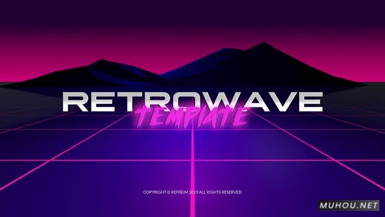 PR模板|后波标志显示高科技80年代主题片头#Retrowave Logo Reveal插图 PR模板|后波标志显示高科技80年代主题片头#Retrowave Logo Reveal插图
