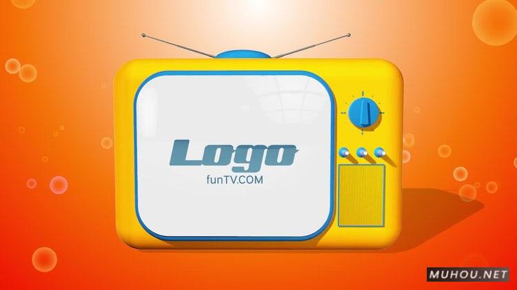 PR模板|趣味卡通小电视LOGO标志视频模板#Fun TV Logo