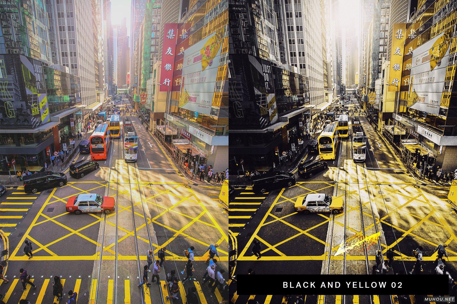Luts调色预设-50套黑黄现代风格照片调色效果50 Black & Yellow Lightroom Presets and LUTs插图8 Luts调色预设-50套黑黄现代风格照片调色效果50 Black & Yellow Lightroom Presets and LUTs插图8