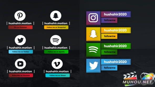 社交媒体Modern Lowerthirds动画字幕角标FCPX视频模板插图 社交媒体Modern Lowerthirds动画字幕角标FCPX视频模板插图