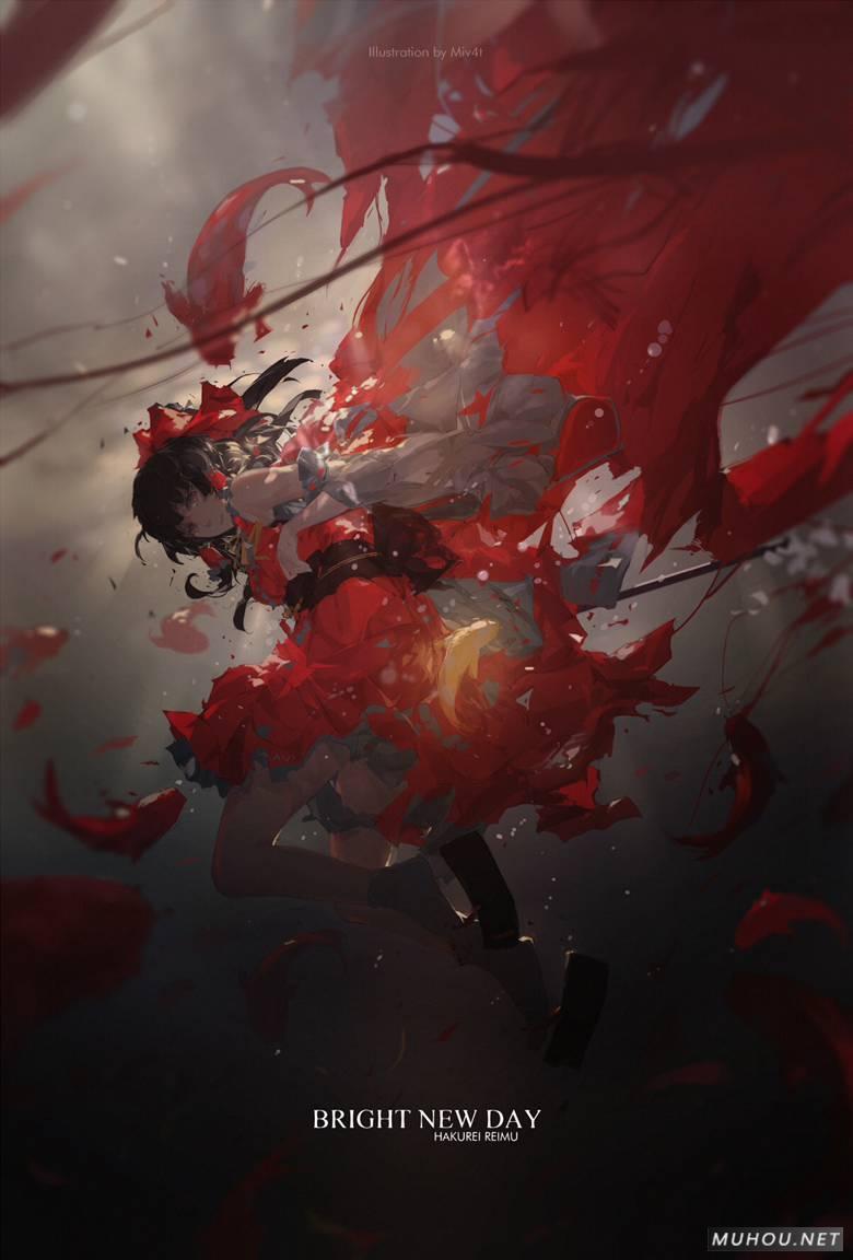 东方博丽灵梦唯美同人插画作品插图5 东方博丽灵梦唯美同人插画