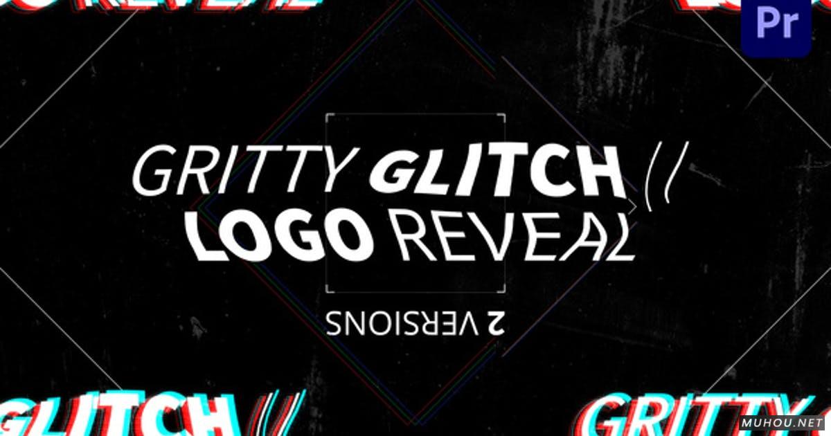 Gritty Glitch // Logo Reveal赛博朋克扭曲文字动画PR视频模板