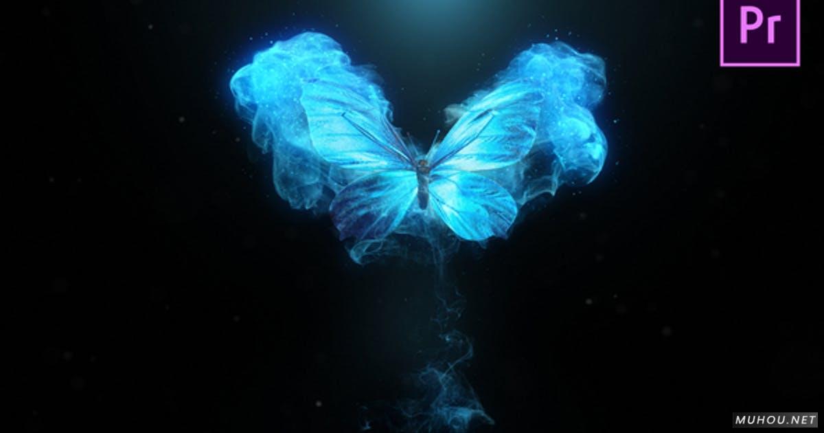 Flying Butterfly Logo 蝴蝶翅膀梦幻标志PR视频模板