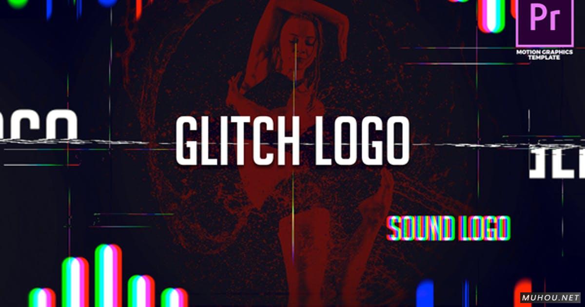 Sound Glitch - Logo Reveal实验性影片logo片头PR视频模板