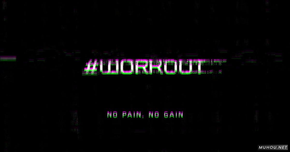 Fast Glitch Reveal失真故障logo标志PR视频模板