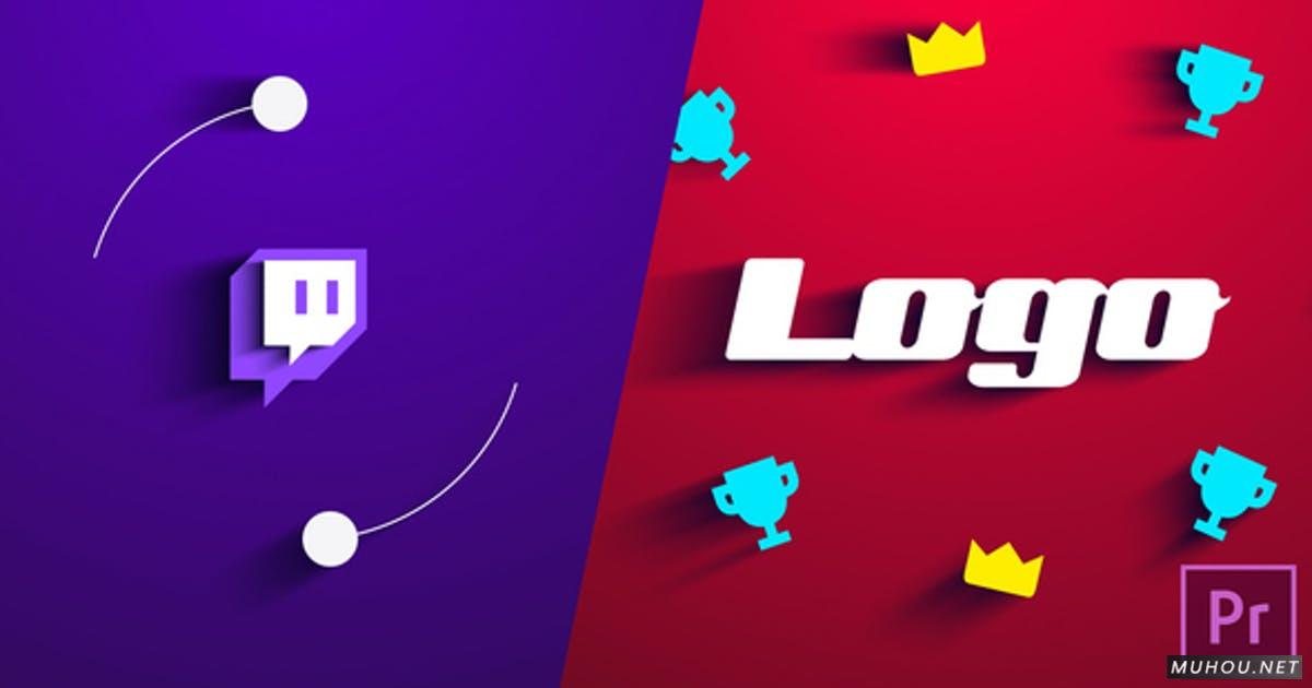 Twitch标志显露mg动画PR视频模板
