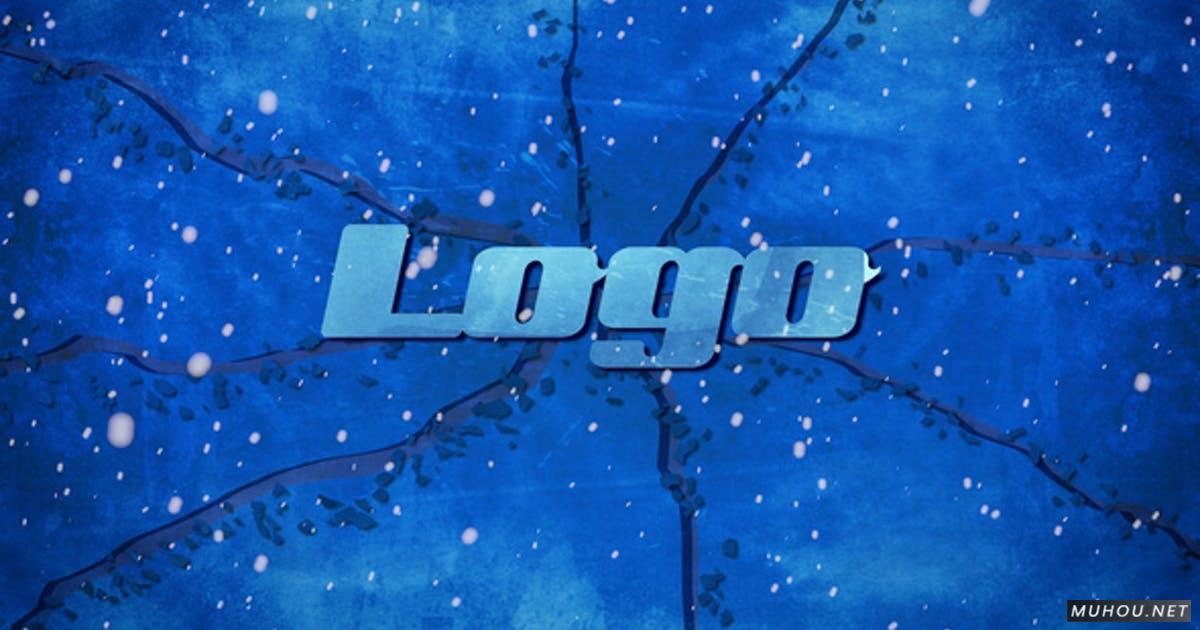 冬季冰雪冰封logo标志PR视频模板