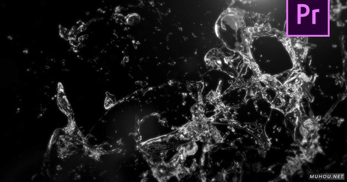 变形液体LOGO标志显示-Premiere Pro PR视频模板