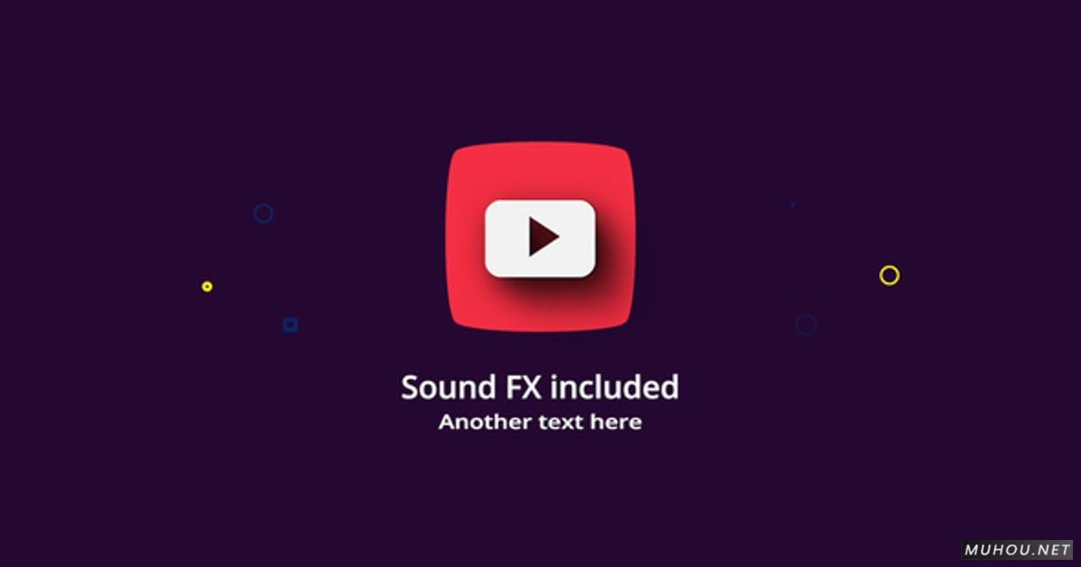 Flat Logo Opener扁平化youtube风格logo标志PR视频模板