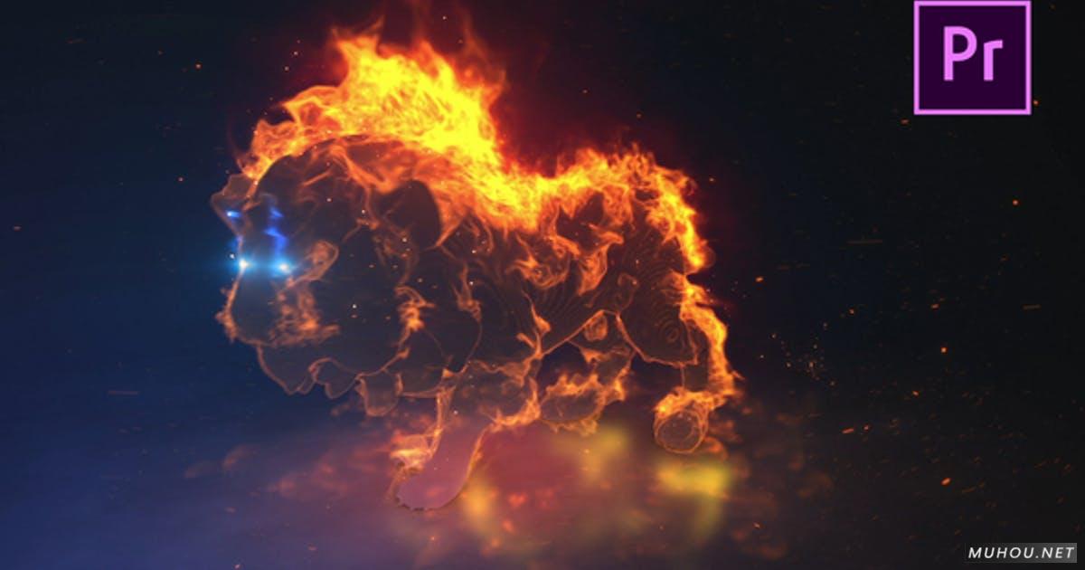Lion Spirit Logo火焰狮子咆哮logo标志PR视频模板