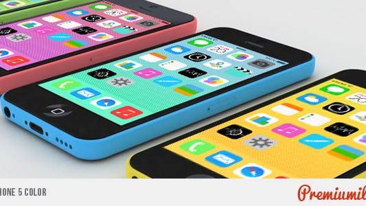 5种iphone电话不同颜色展示AE视频模板插图 5种iphone电话不同颜色展示AE视频模板插图
