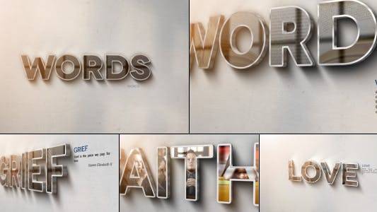 三维文字字幕照片墙动画AE视频模板插图 三维文字字幕照片墙动画AE视频模板插图