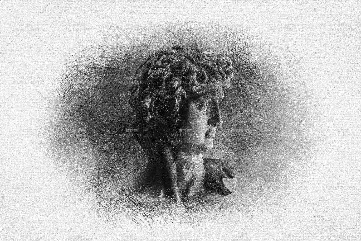 高品质的圆珠笔手绘素描风格照片效果图层样式插图1 高品质的圆珠笔手绘素描风格照片效果图层样式插图1