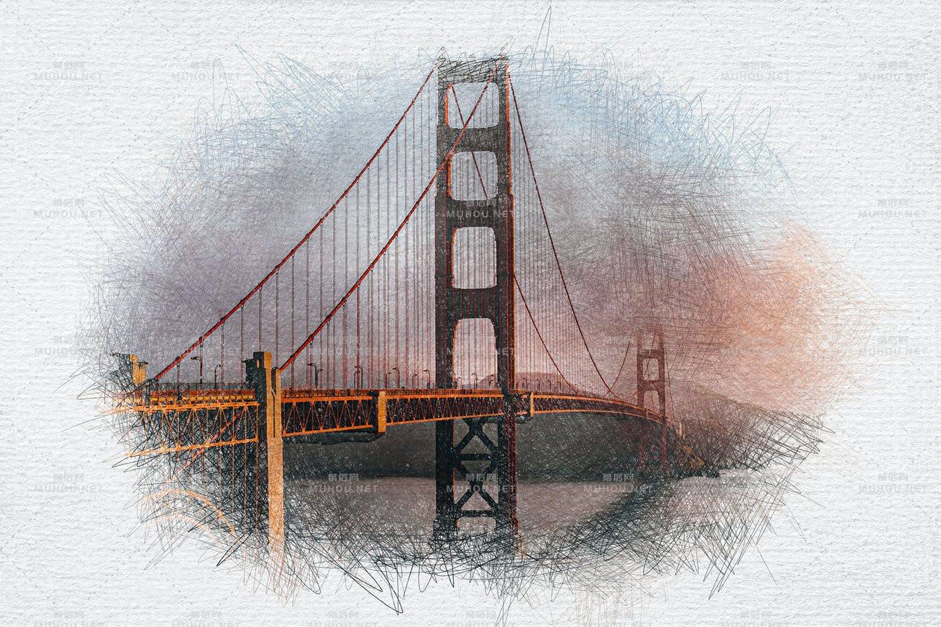 高品质的圆珠笔手绘素描风格照片效果图层样式插图2 高品质的圆珠笔手绘素描风格照片效果图层样式插图2