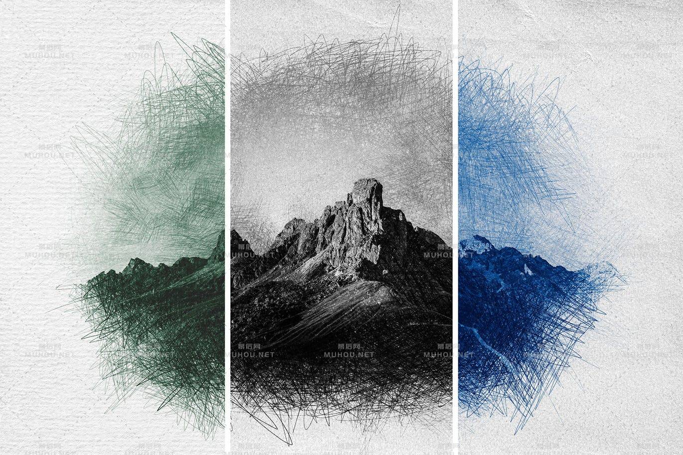 高品质的圆珠笔手绘素描风格照片效果图层样式插图3 高品质的圆珠笔手绘素描风格照片效果图层样式插图3