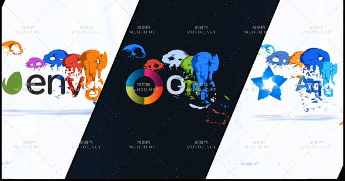 手绘烟雾企业logo标志AE视频模板
