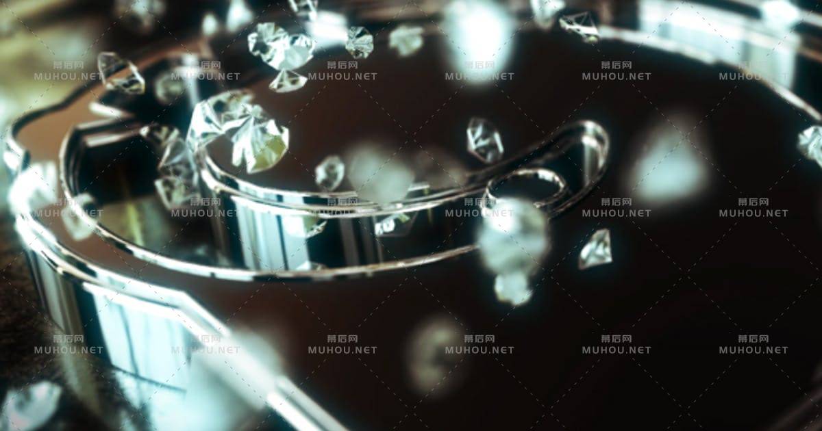 银色钻石华丽logo标志AE视频模板