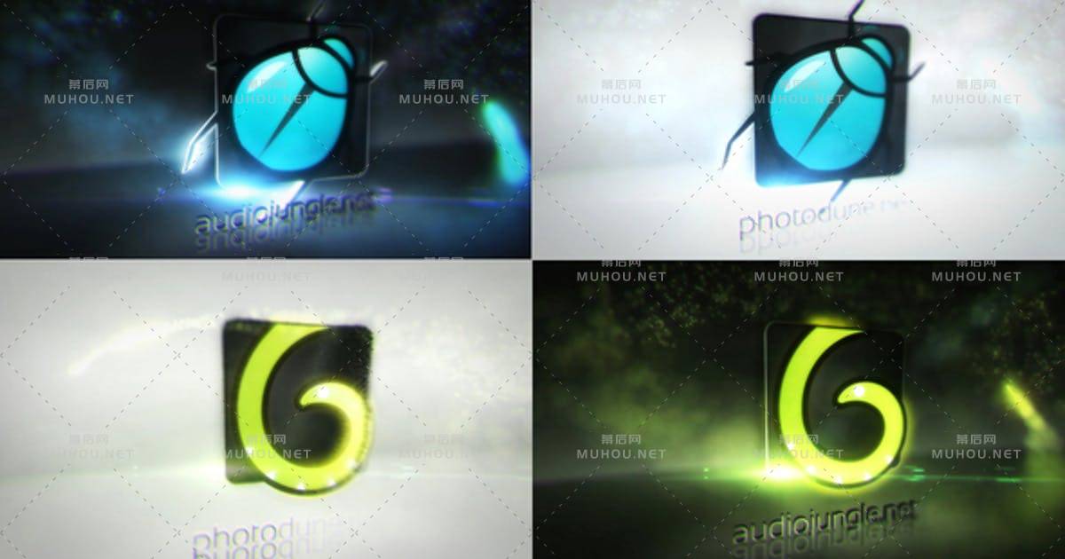 3d图形化logo标志形成AE视频模板