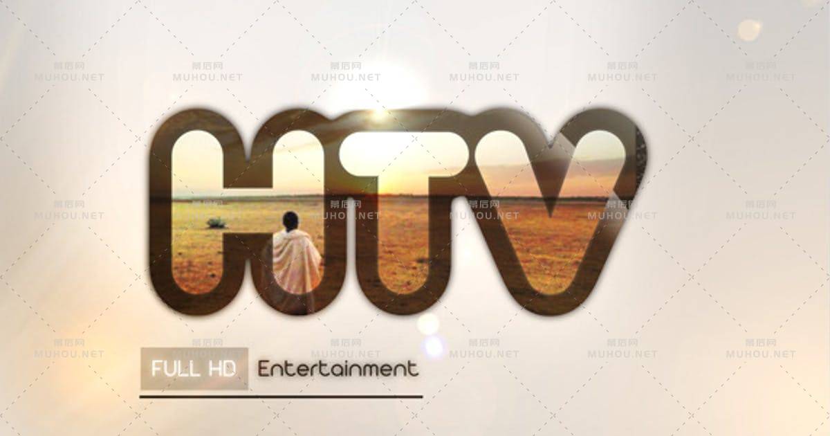 创意镂空动态logo标志标识AE视频模板