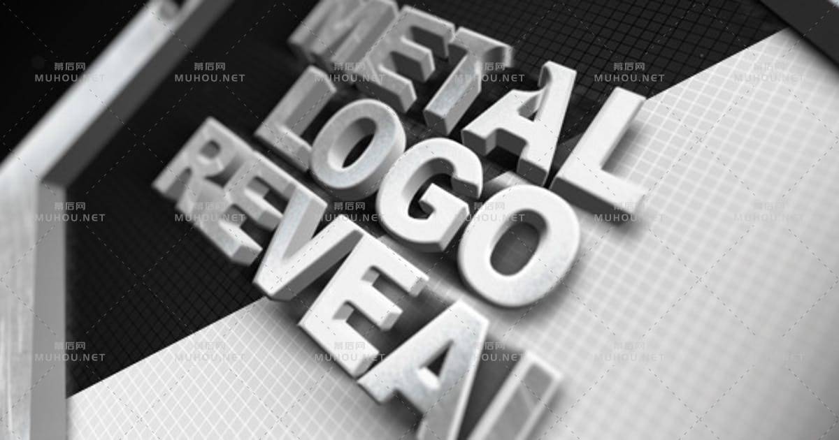 金属文字/LOGO标志显示AE视频模板