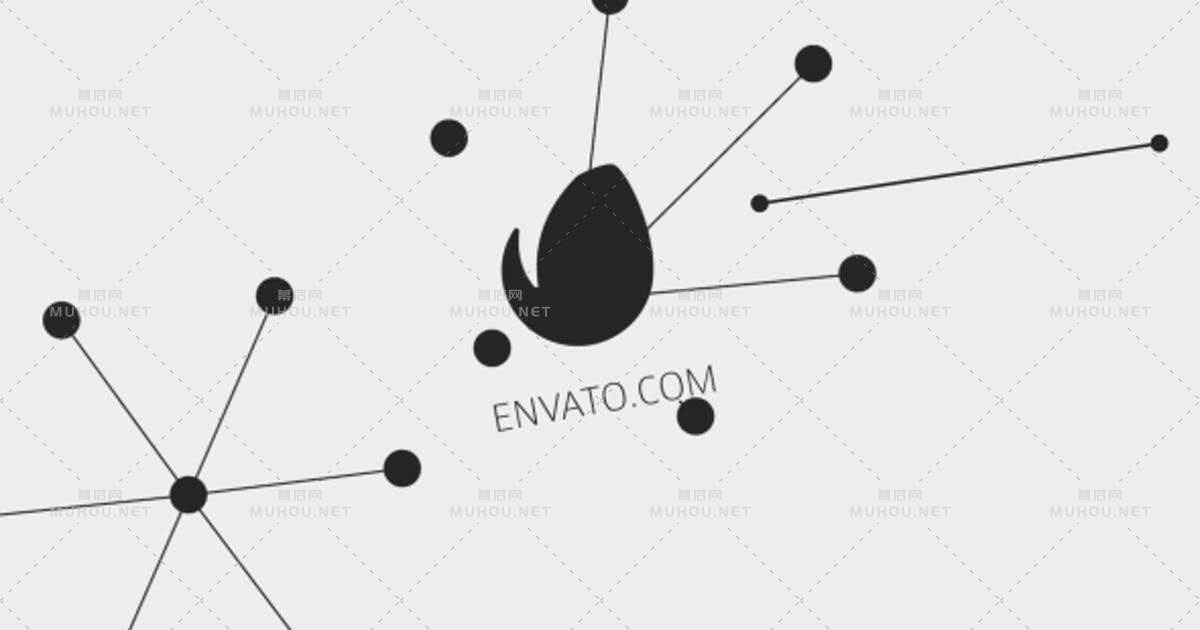 创意点点组成logo标志AE视频模板