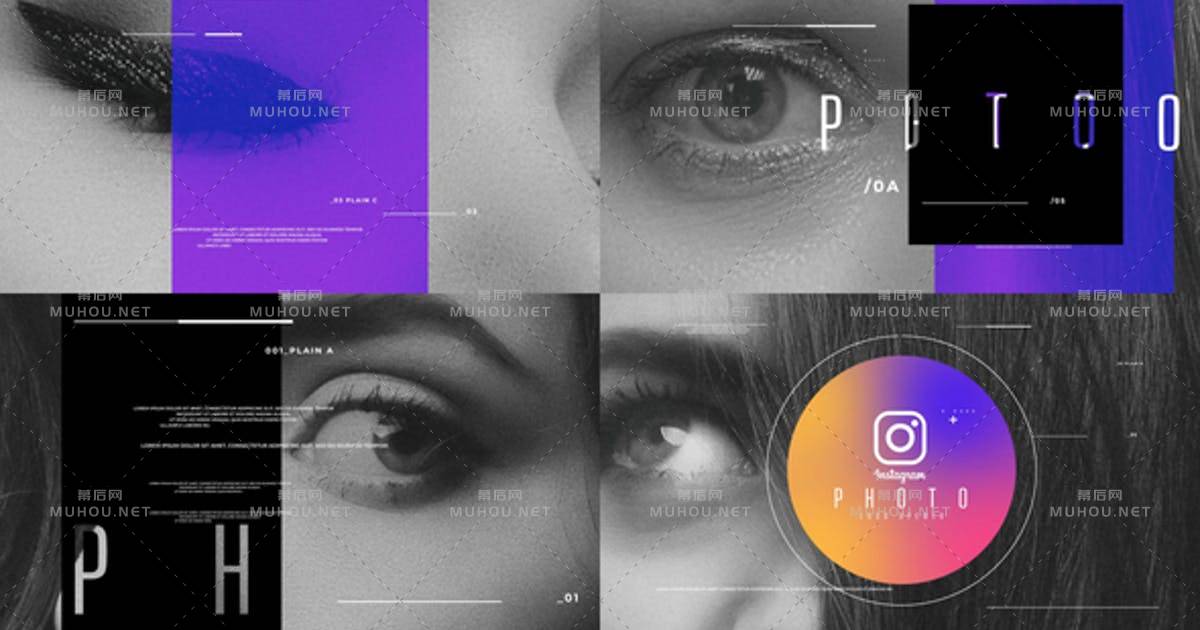 Instagram照片logo标志AE视频模板