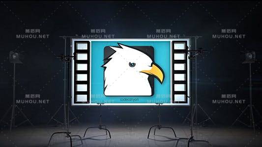 3d电影棚灯光LOGO标志显示AE视频模板插图 3d电影棚灯光LOGO标志显示AE视频模板插图