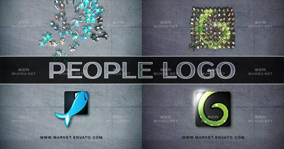 金属标志logo碎片化效果AE视频模板