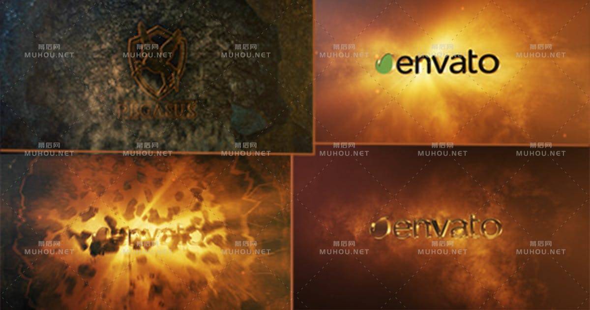 粉碎3d星球爆炸特效logo标志AE视频模板
