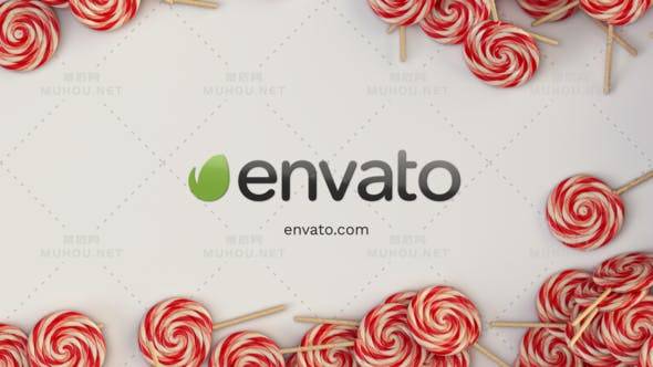 圣诞3d卡通棒棒糖logo标志介绍AE视频模板插图 圣诞3d卡通棒棒糖logo标志介绍AE视频模板插图