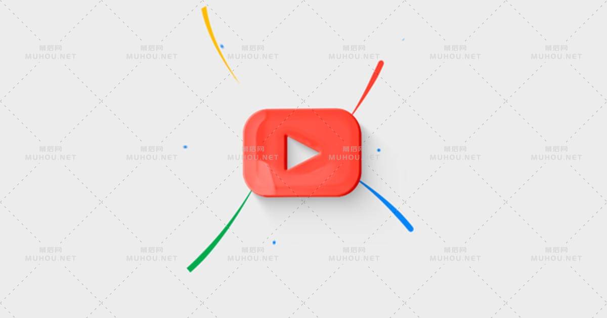 3D播放器简单LOGO标志显示AE视频模板