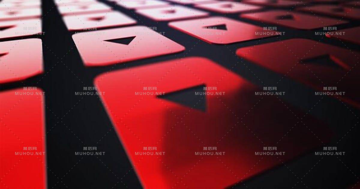 视频播放器按钮动画logo标志简介AE视频模板