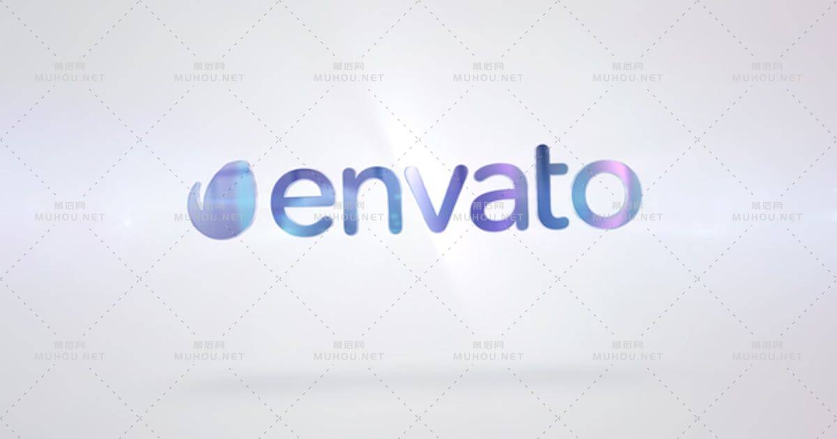 简单干净的企业旋转3d logo标志AE视频模板