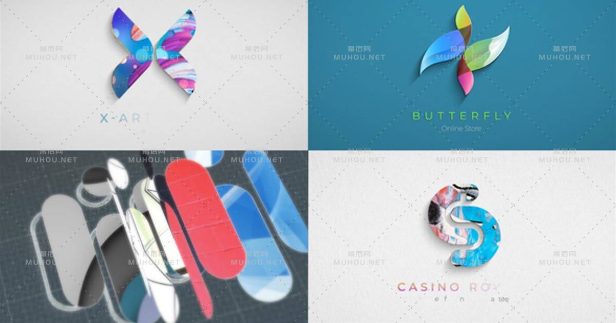 绘制优雅的logo标志AE视频模板