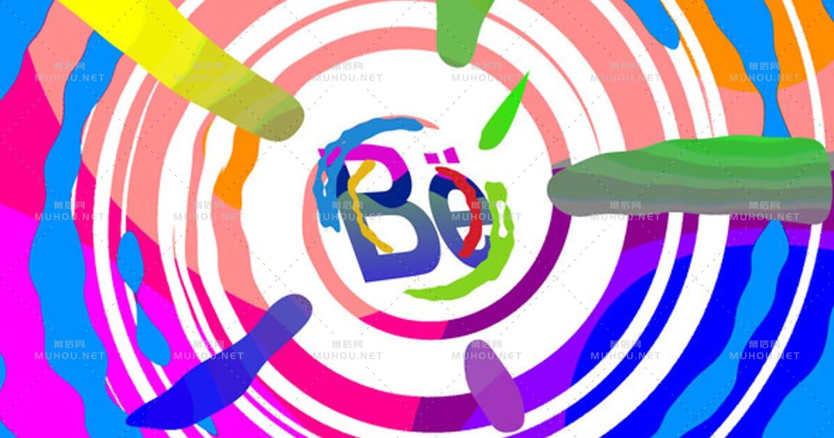 抽象彩色卡通logo动画标志AE视频模板