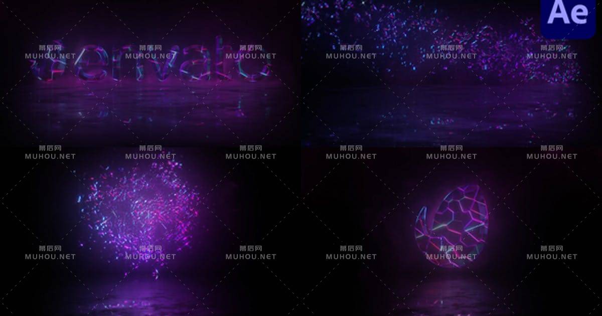 水晶魔术logo标志特效AE视频模板