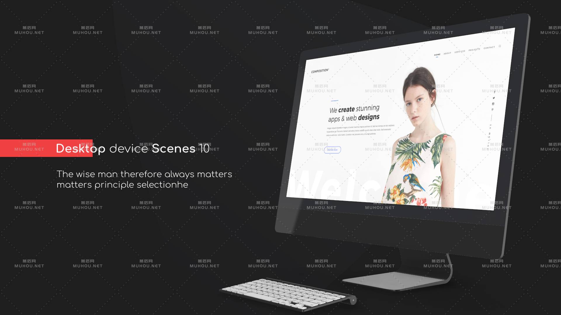 Macbook设备网站样机促销演示动画视频ae模板插图 Macbook设备网站样机促销演示动画视频ae模板插图