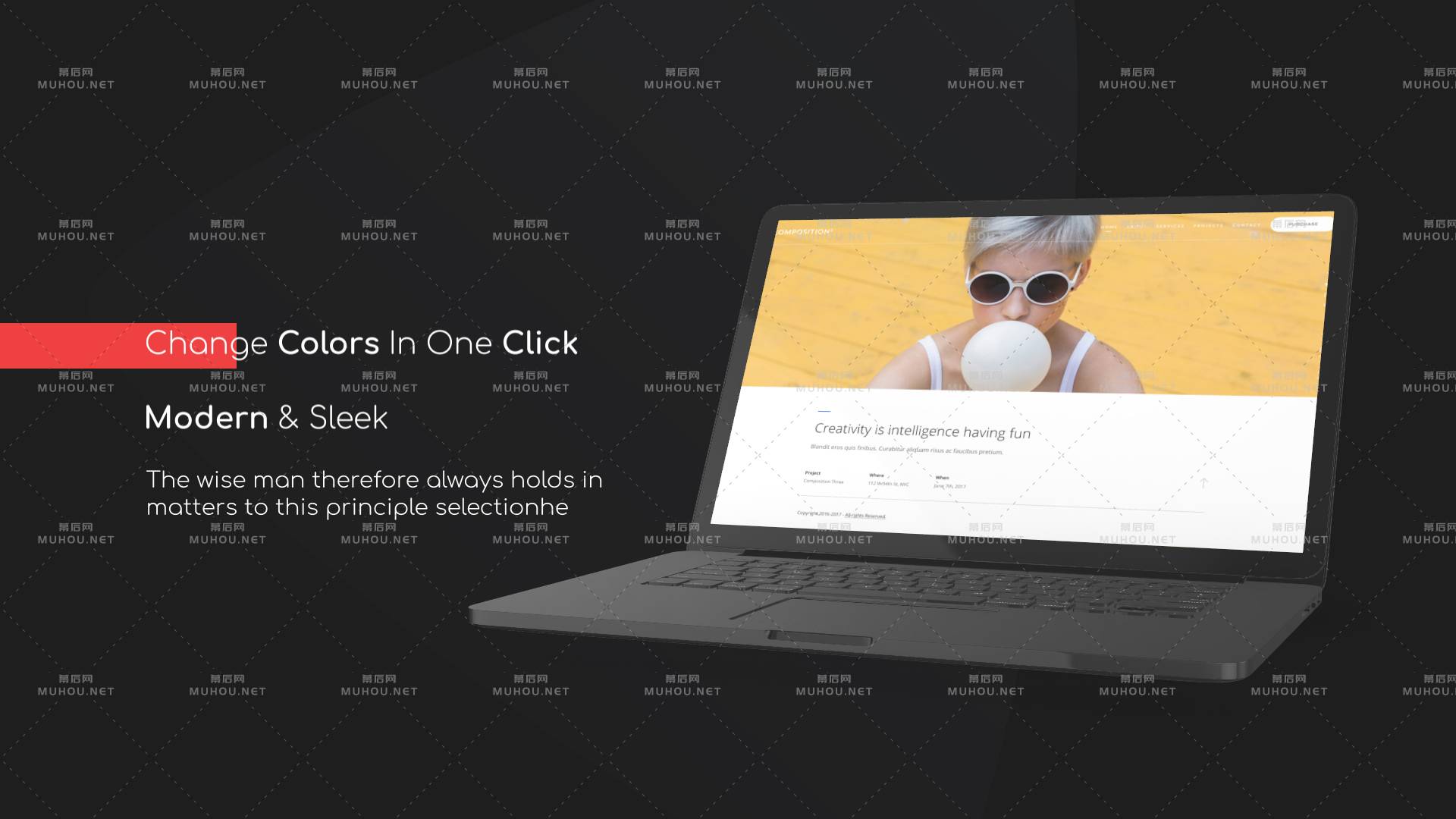 Macbook设备网站样机促销演示动画视频ae模板插图 Macbook设备网站样机促销演示动画视频ae模板插图