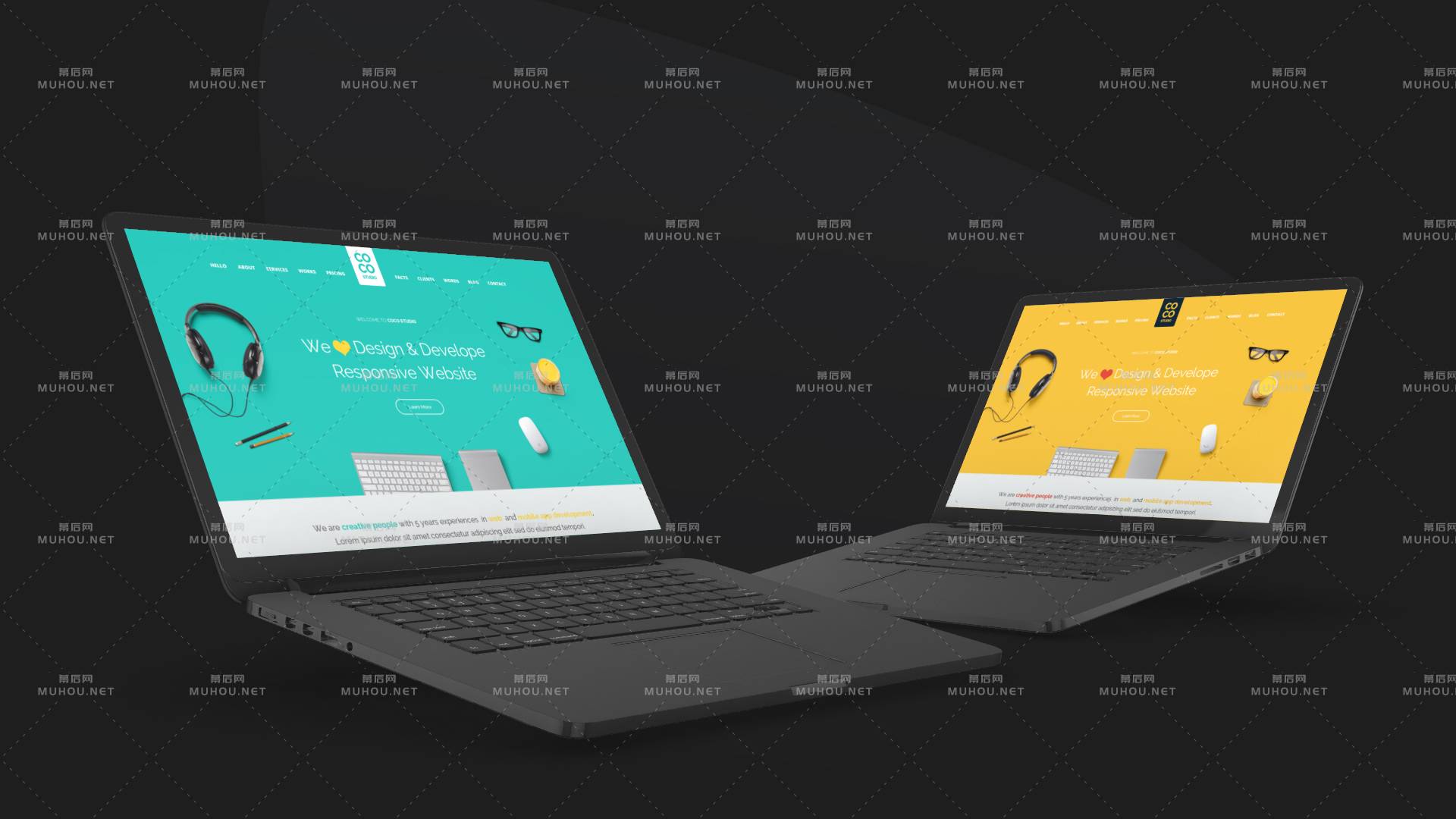 Macbook设备网站样机促销演示动画视频ae模板插图 Macbook设备网站样机促销演示动画视频ae模板插图